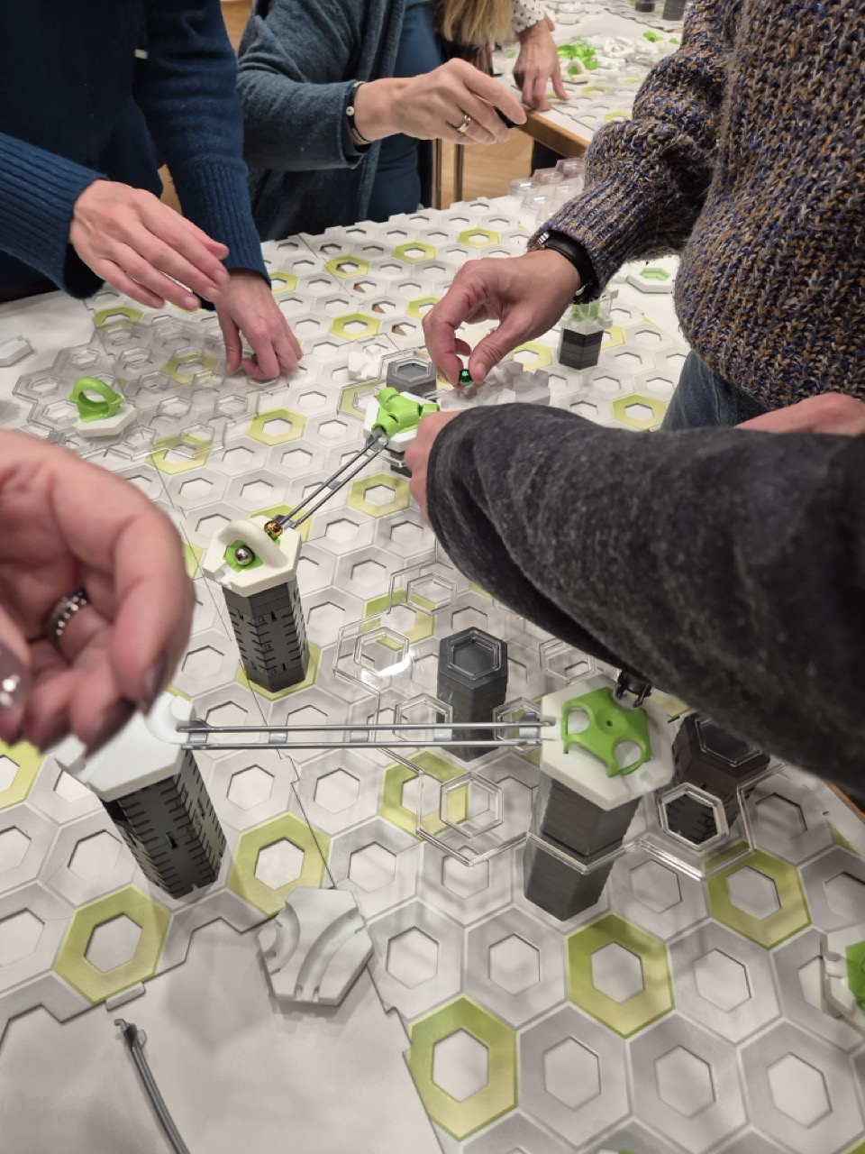 Kugelbahn wird gebaut