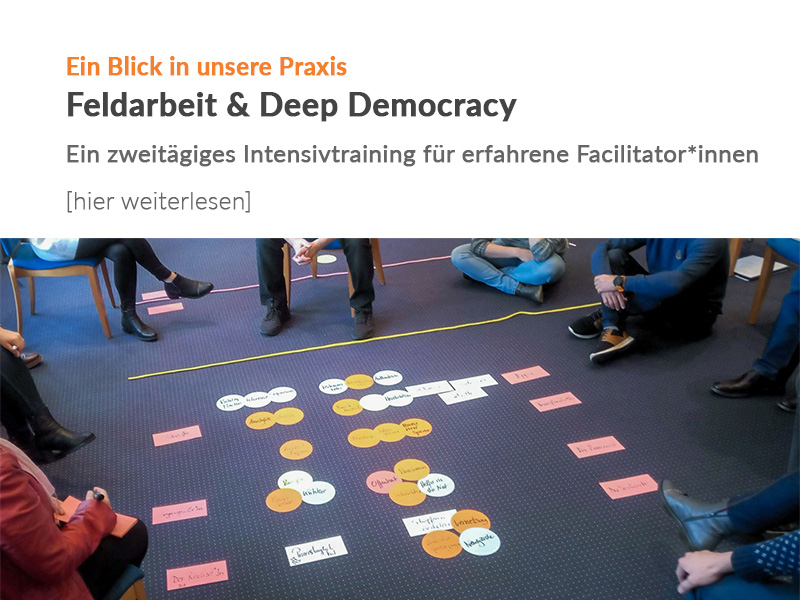 Slide mobil Feldarbeit und Deep democracy